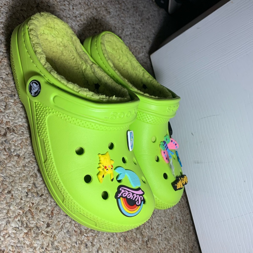 COPY - Neon green crocs